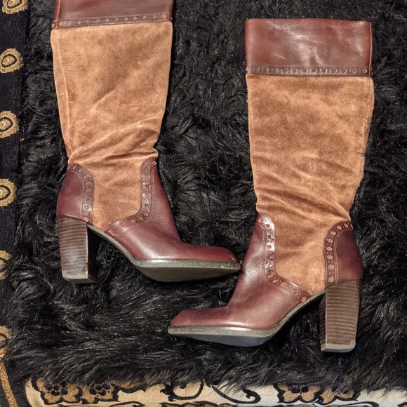 Franco Sarto Suede and Leather Boots - Picture 3 of 4